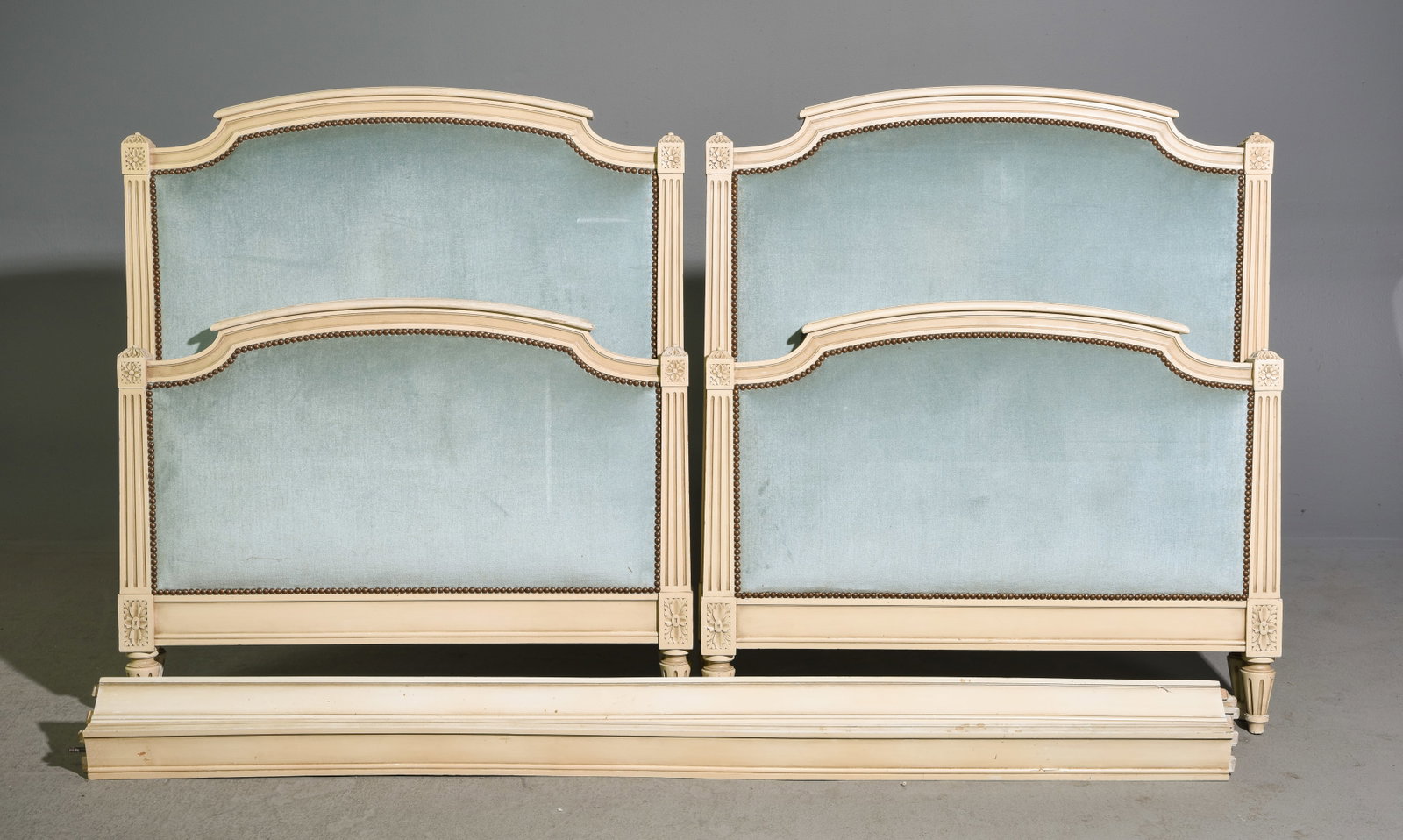 Louis XVI Style Pair of "Twin" Beds with Rails (1 of 3)