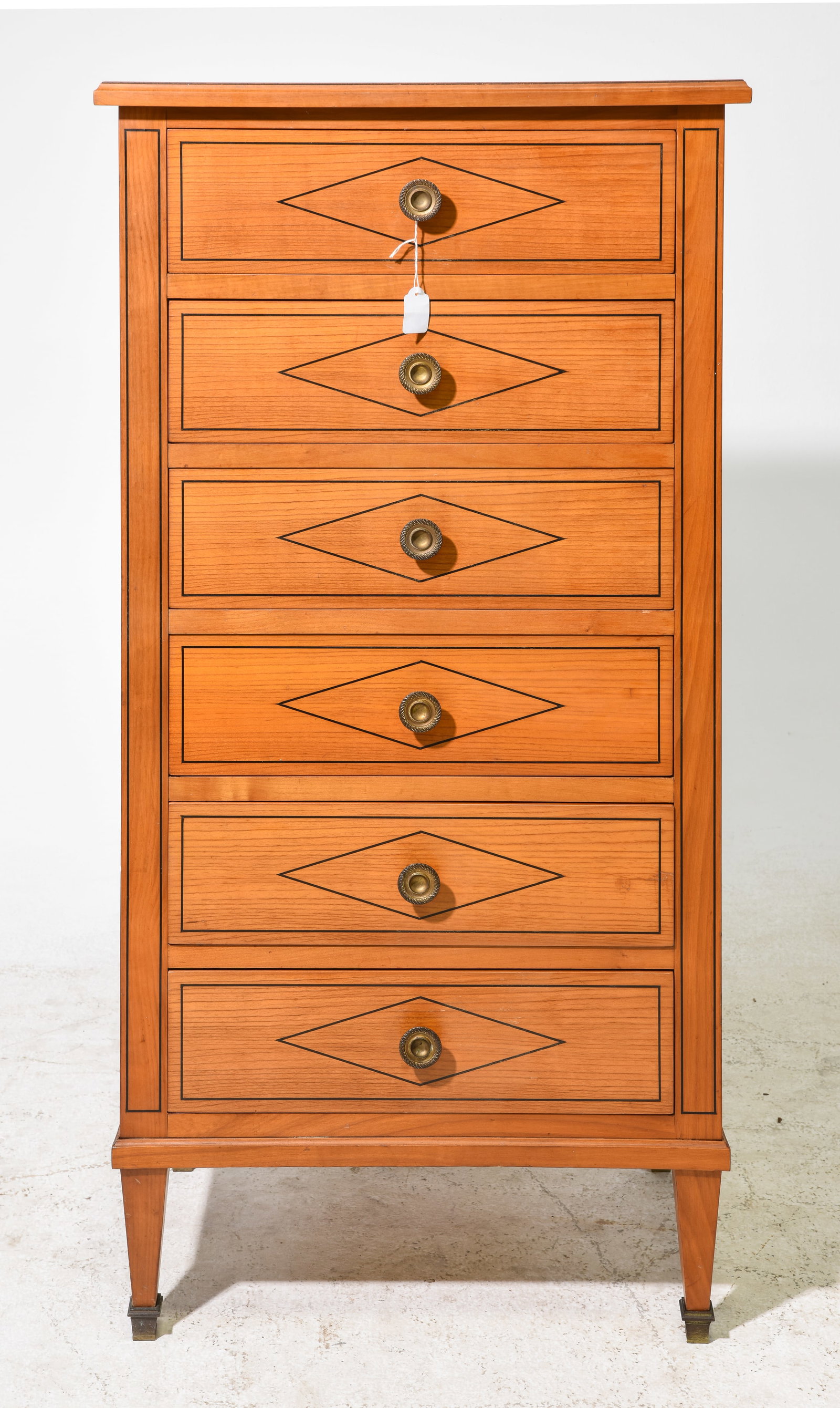 French Cherry Tall Six Drawer Chest (1 of 5)