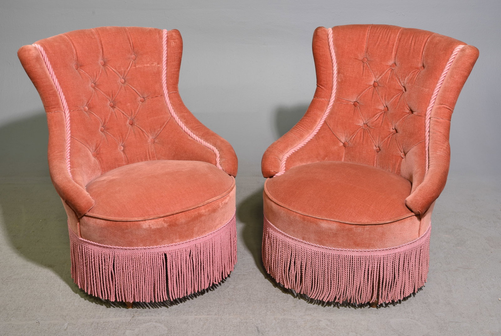 French Pair of Tufted Back Crapeau Chairs (1 of 5)