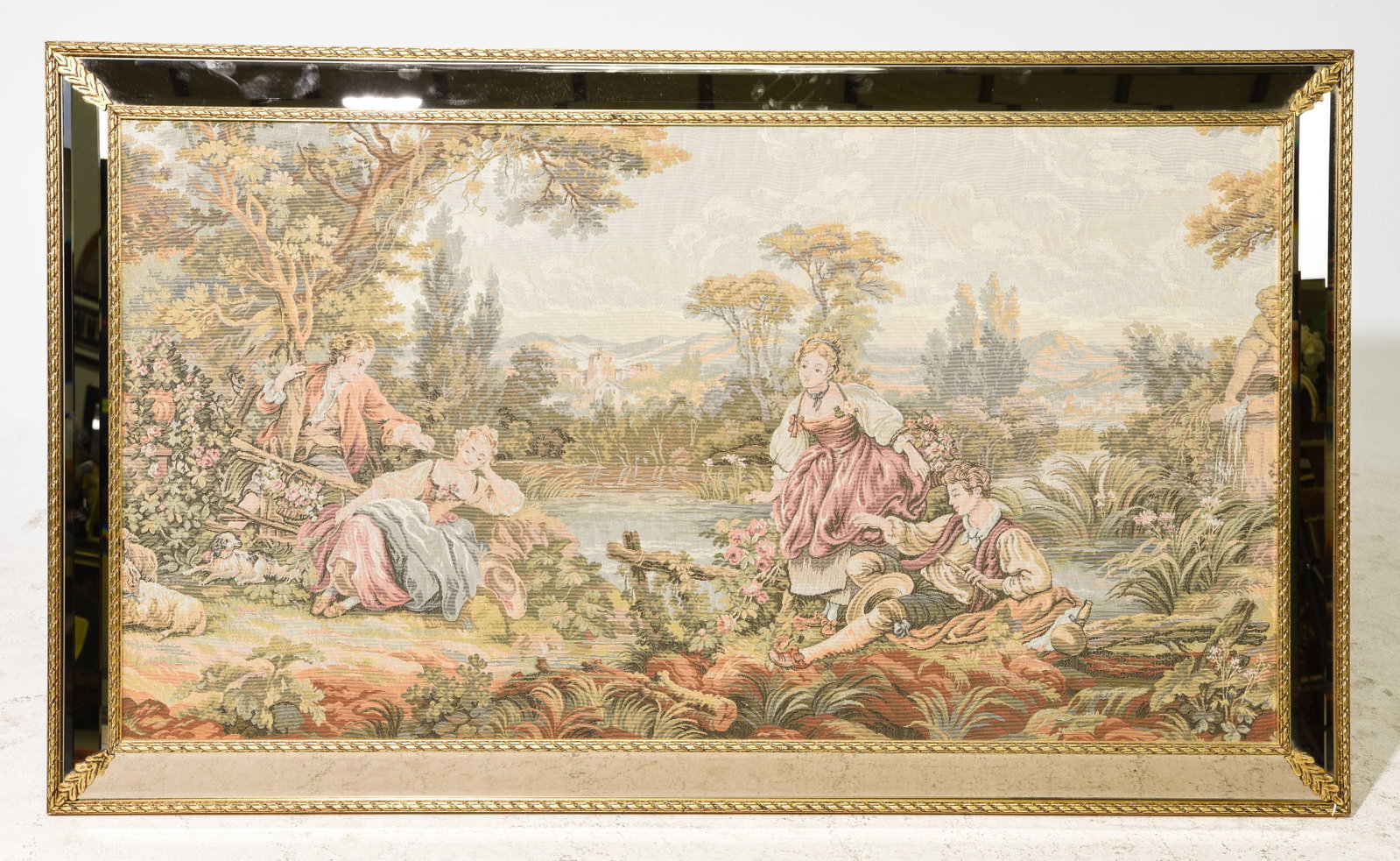 French Mirror Framed Needlepoint Tapestry (1 of 3)