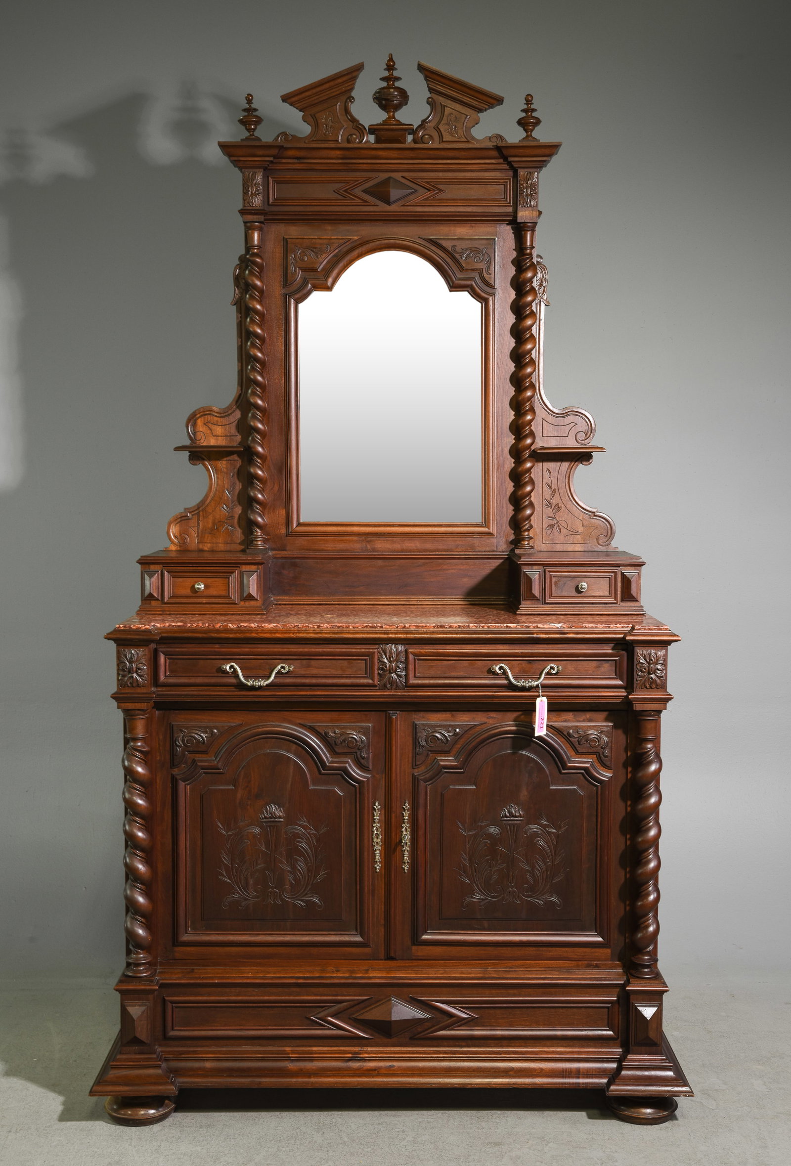 Louis XIII Style Mirror Back Marble Top Dresser (1 of 6)