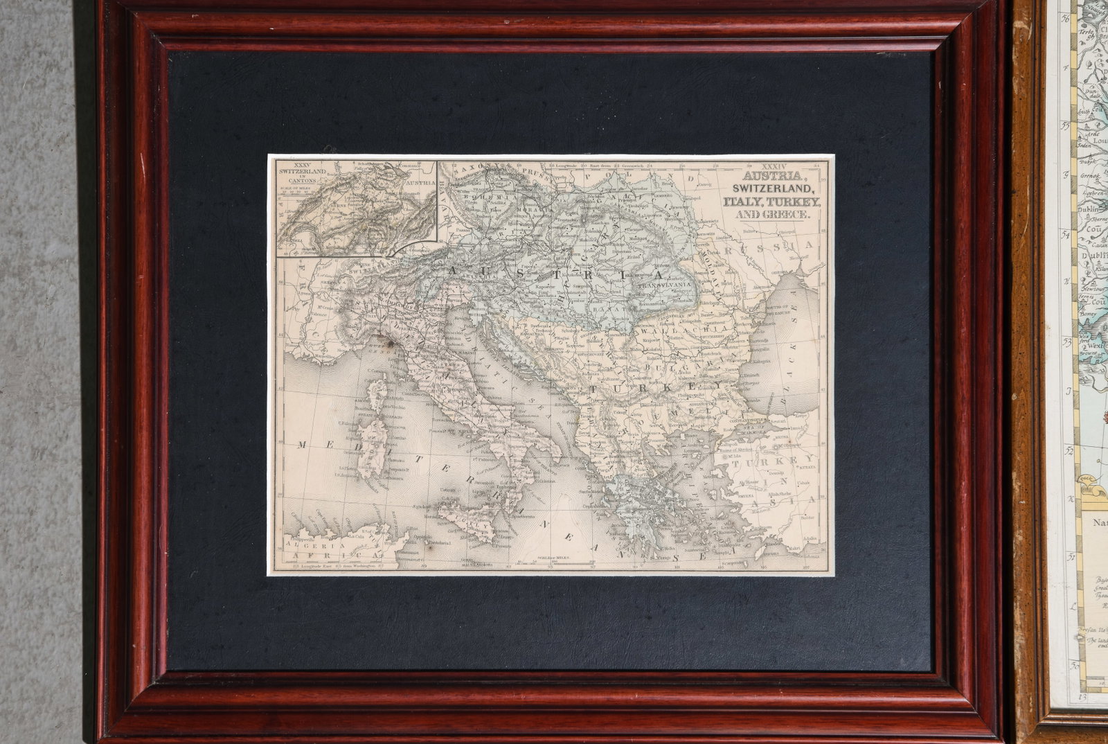2 Framed Map Prints - 2