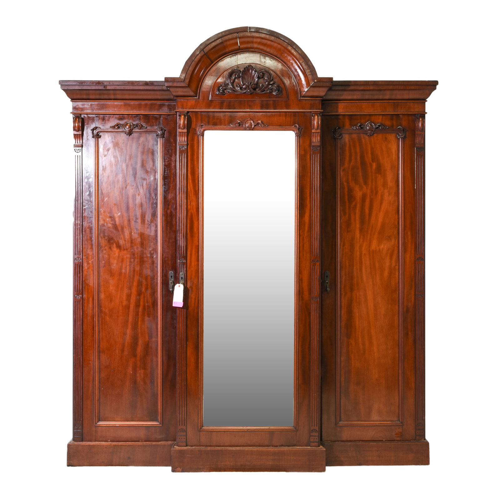 Mahogany Triple Door Armoire / Compactum (1 of 10)