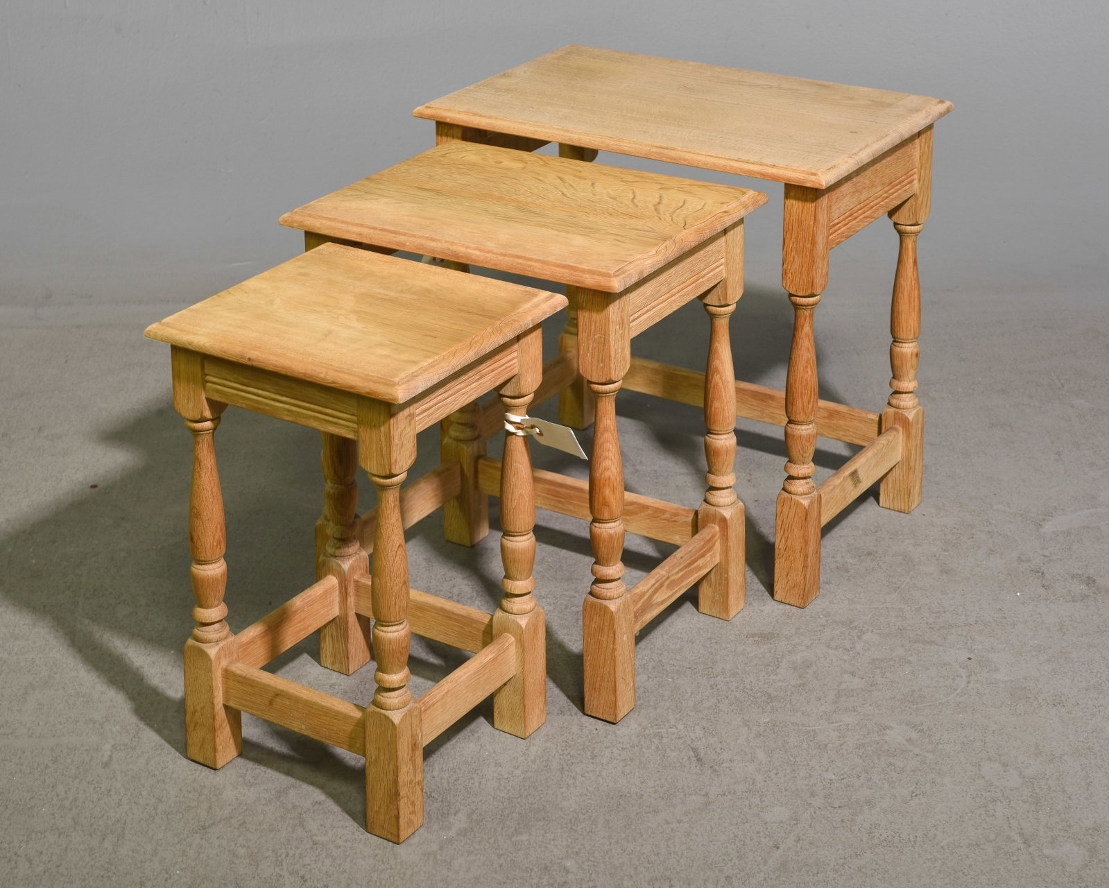 Danish Oak Nest of Three Tables (1 of 4)
