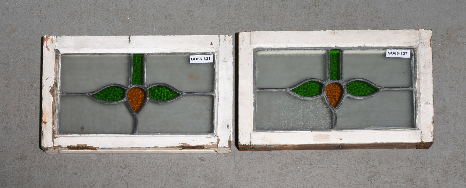 2 English Framed Stained Leaded Glass Windows #4 (1 of 3)