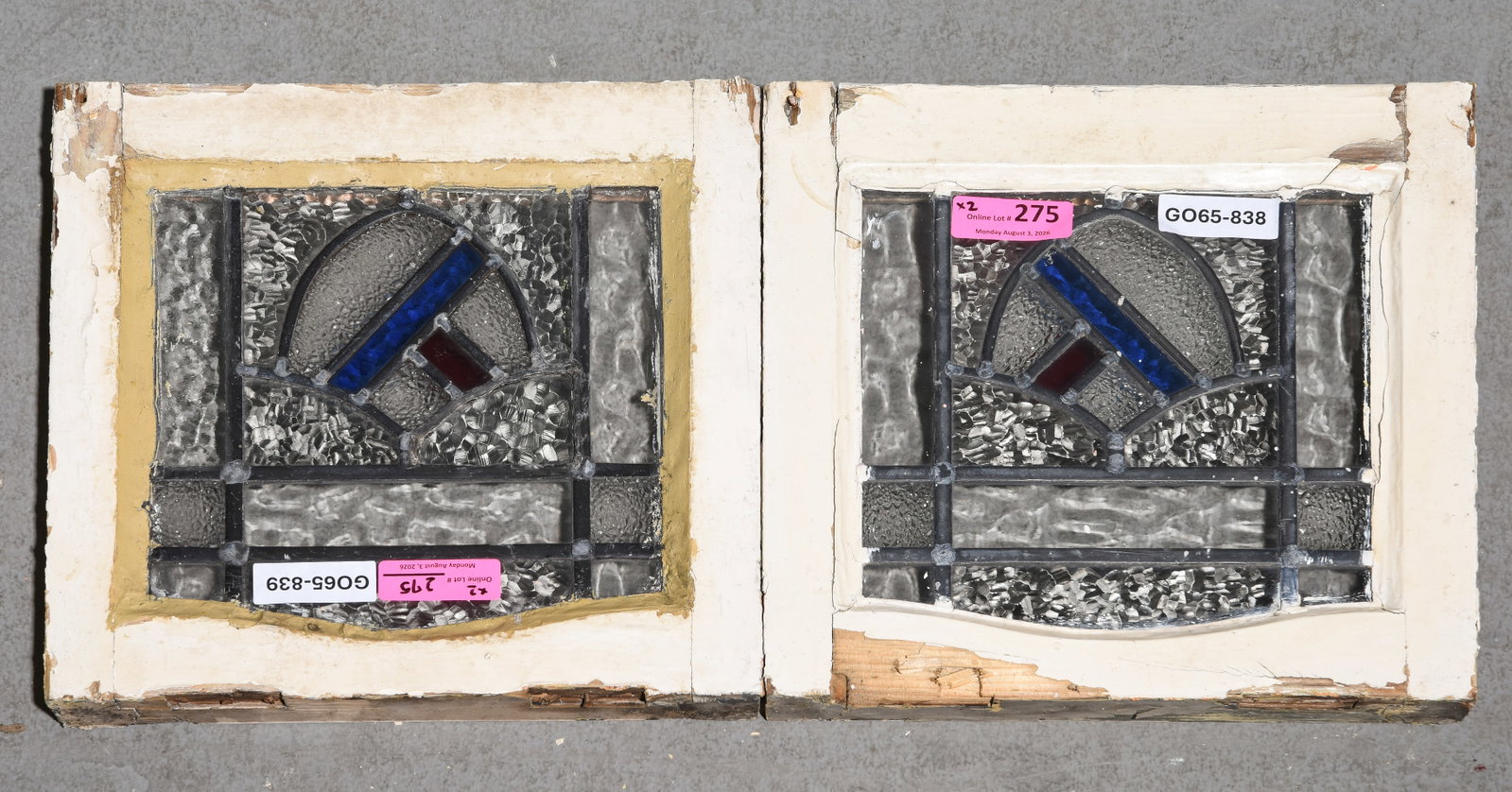 2 English Small Framed Stained Glass Windows (1 of 3)