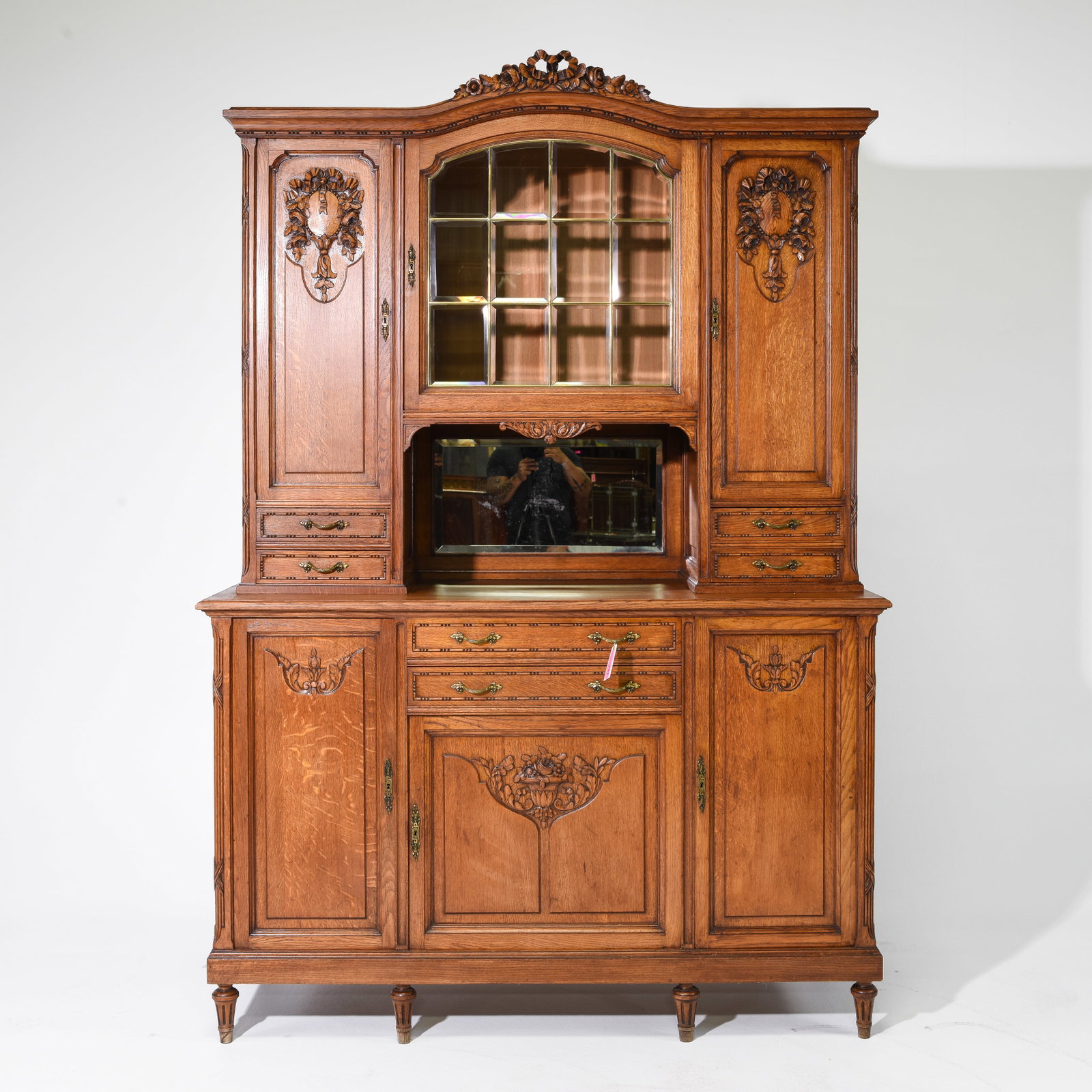 Louis XVI Style Oak Buffet / Cupboard (1 of 9)