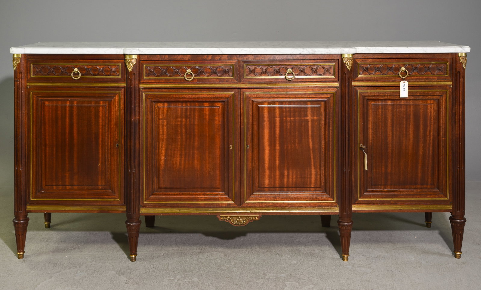 Louis XVI Style White Marble Top Sideboard (1 of 7)