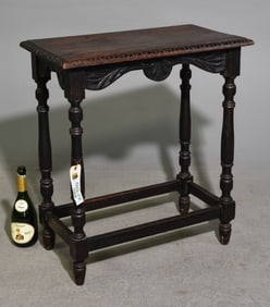 British Carved Oak Rectangular Table c.1920's