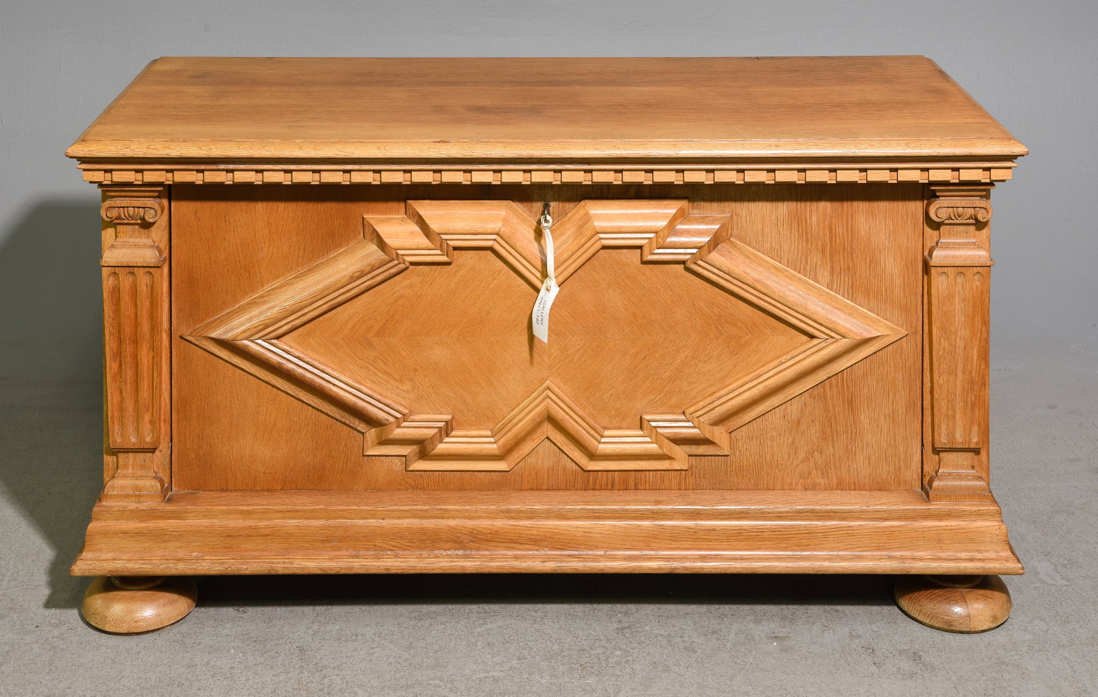 Danish Oak Drop Front Storage Cabinet / Box (1 of 5)