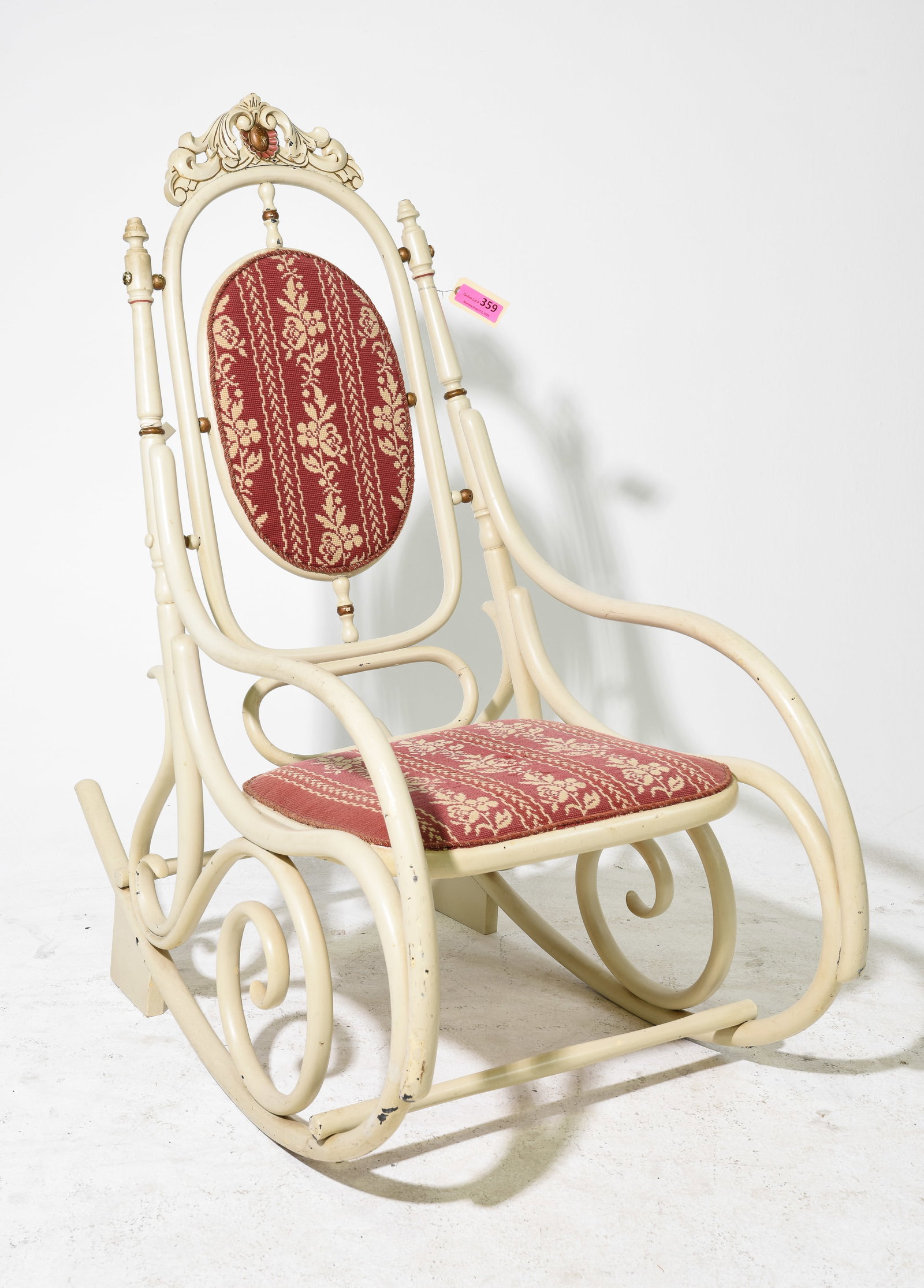 Danish Painted Bentwood Thornet Rocking Chair (1 of 4)