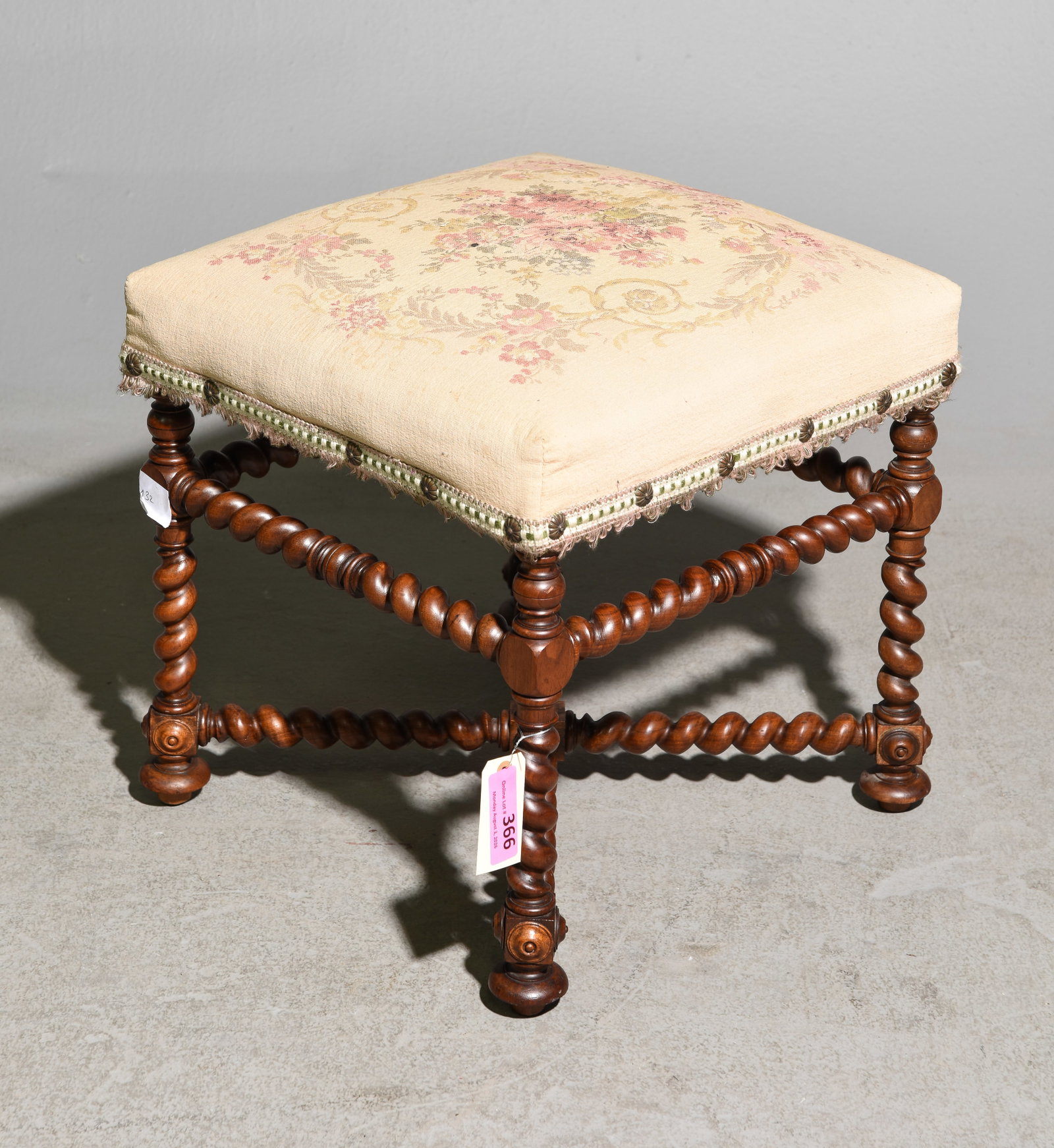 Louis XIII Style French Twist Foot Stool (1 of 3)