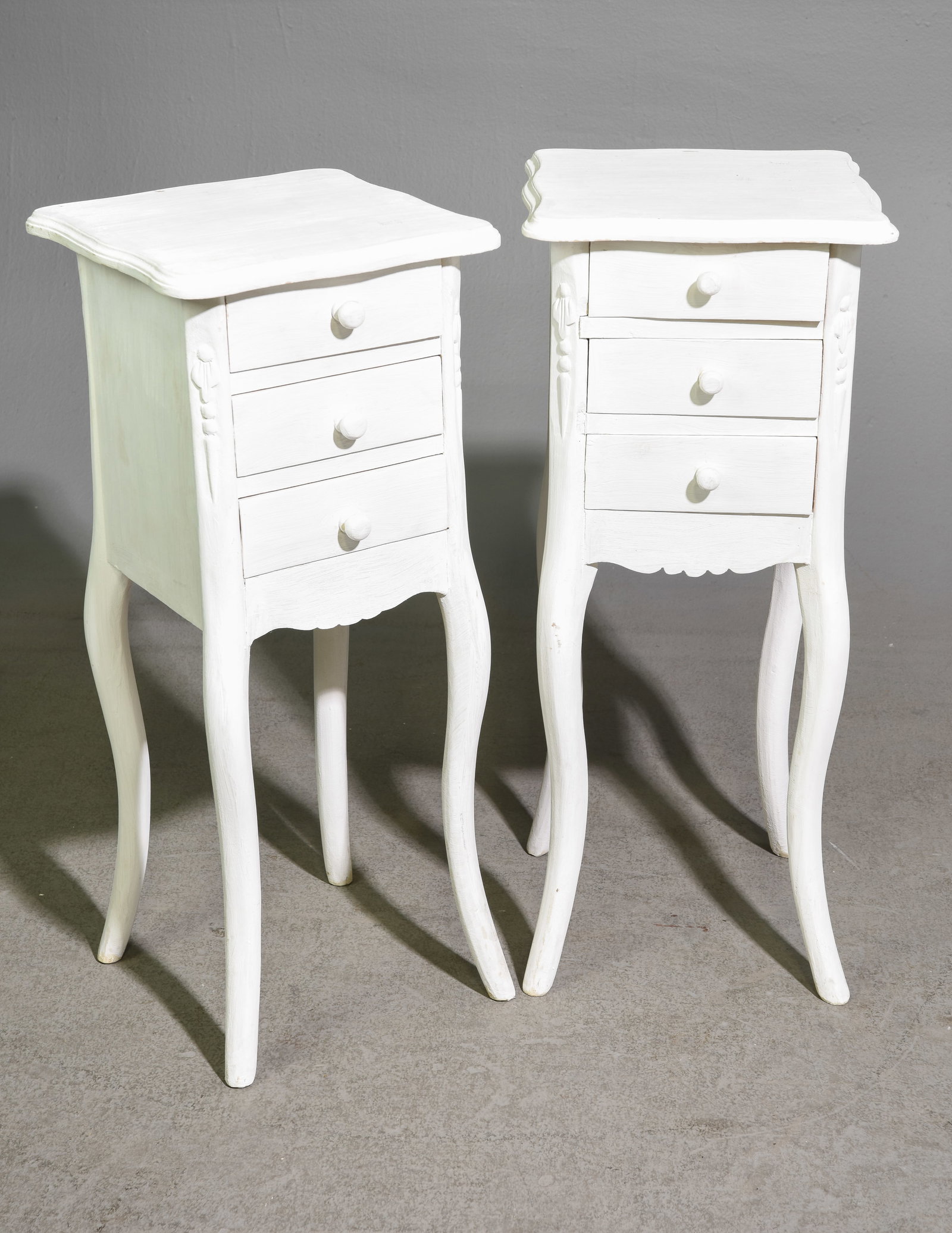 2 British Painted Three Drawer Chests / Nightstands (1 of 4)