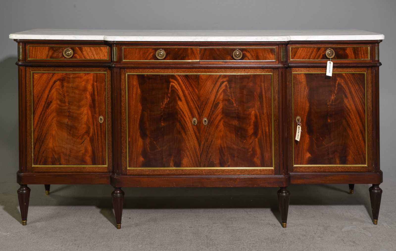 Louis XVI Style White Marble Top Sideboard #1 (1 of 8)
