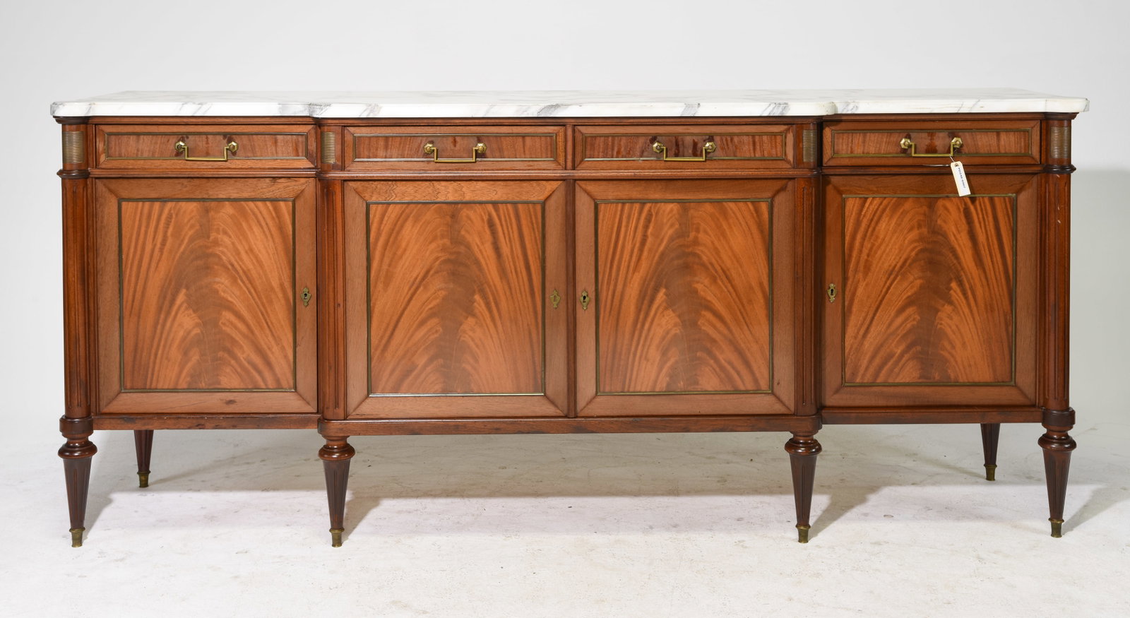 Louis XVI Style White Marble Top Sideboard #2 (1 of 8)