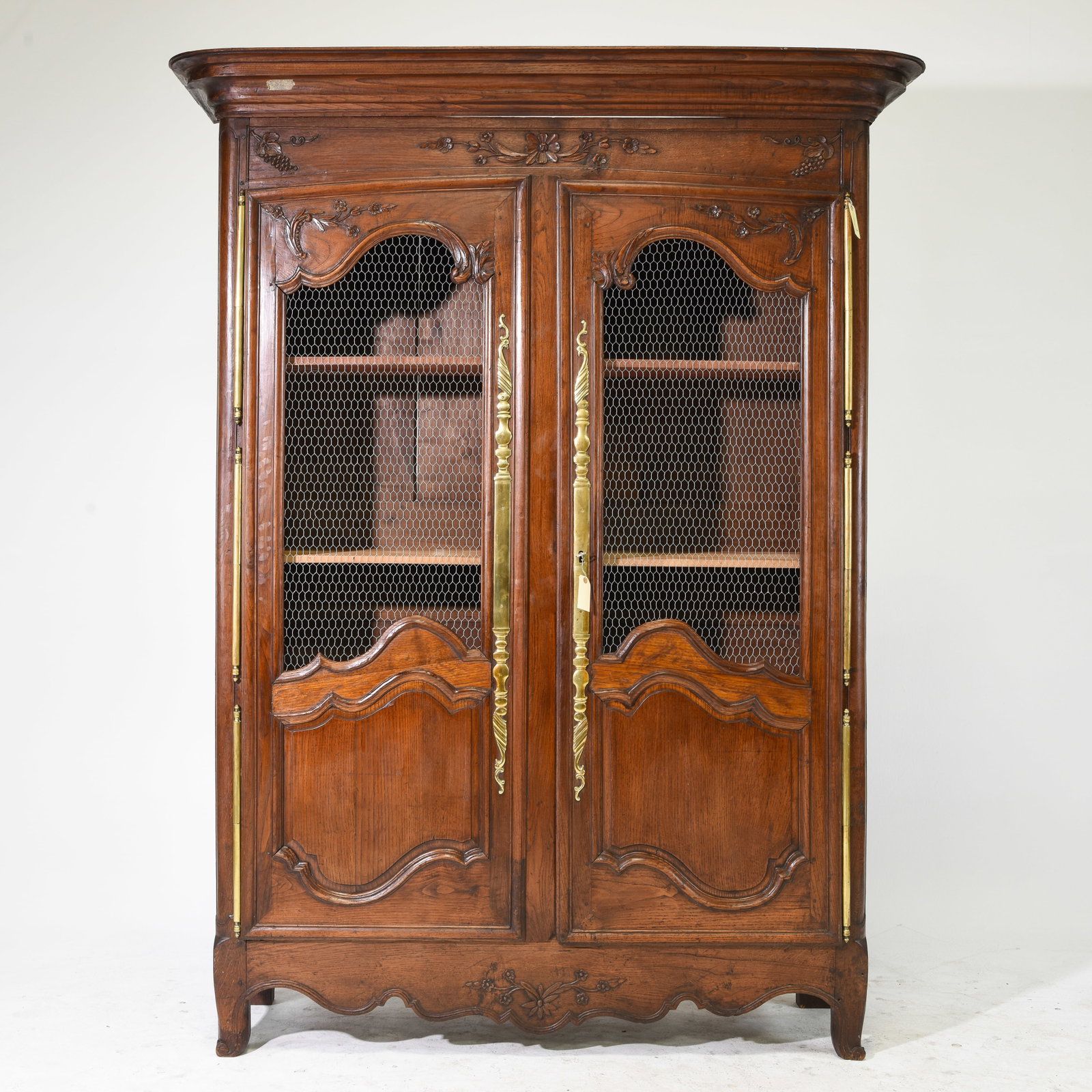 Louis XV Style Large Chestnut Double Door Cupboard (1 of 11)