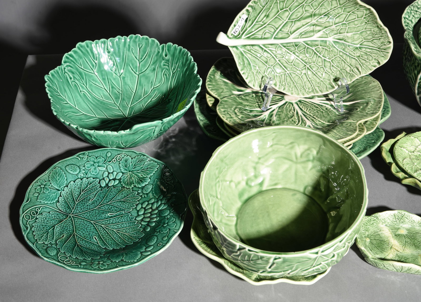 22pcs Assorted Green Cabbage Ware China - 2