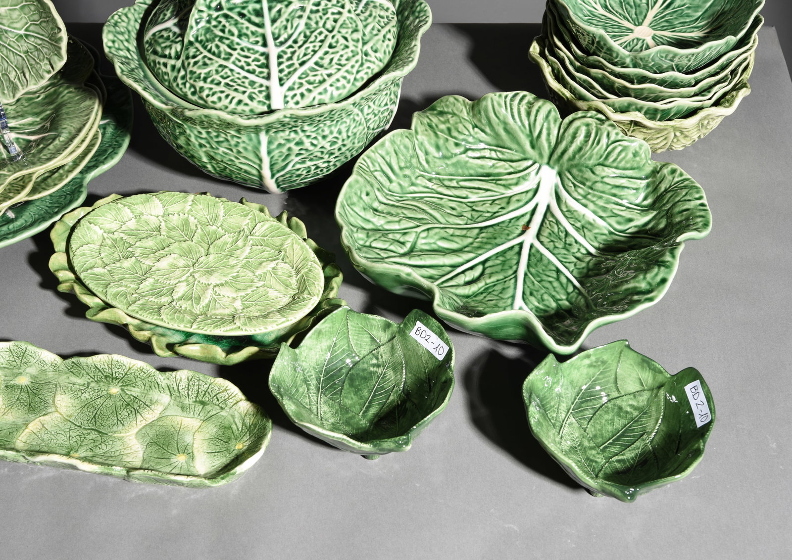 22pcs Assorted Green Cabbage Ware China - 3