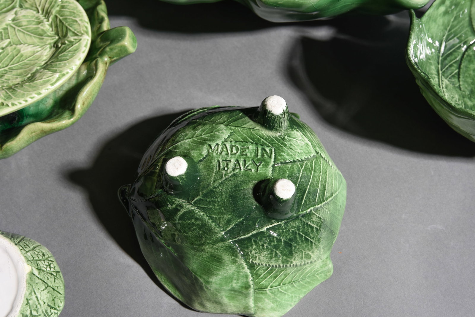 22pcs Assorted Green Cabbage Ware China - 6
