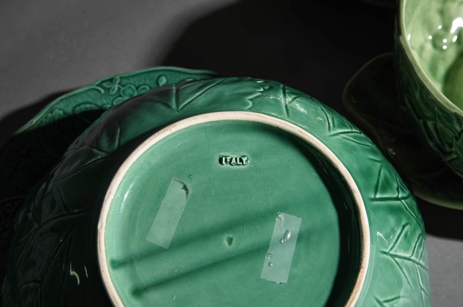 22pcs Assorted Green Cabbage Ware China - 7
