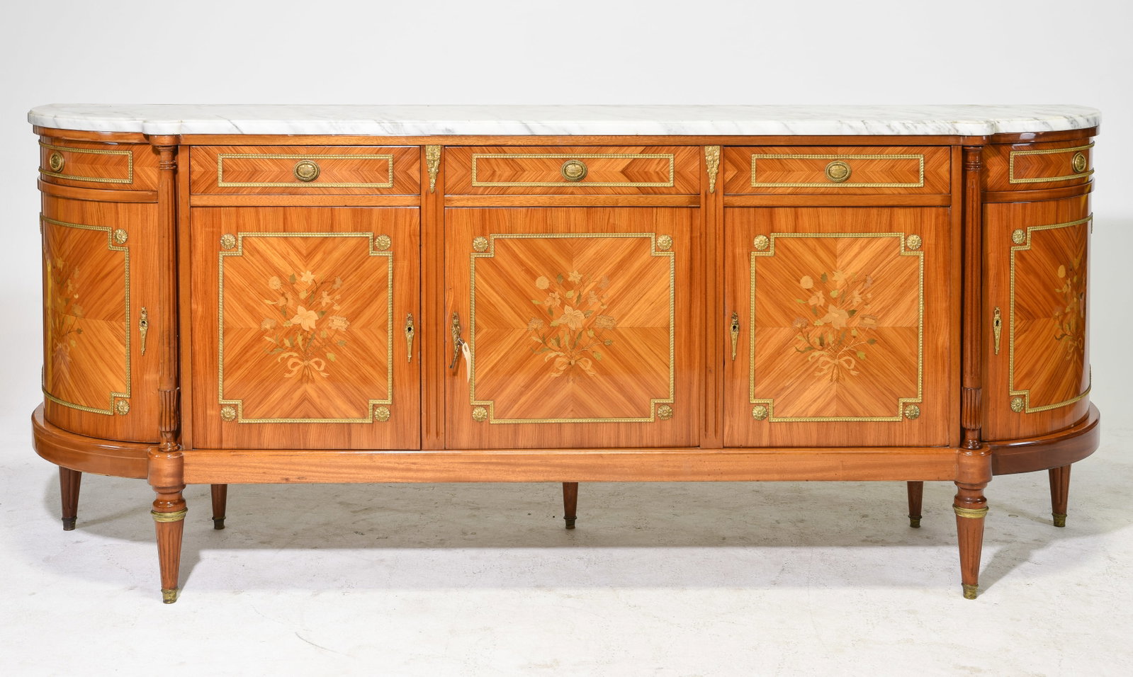 Louis XVI Style White Marble Top Sideboard (1 of 6)