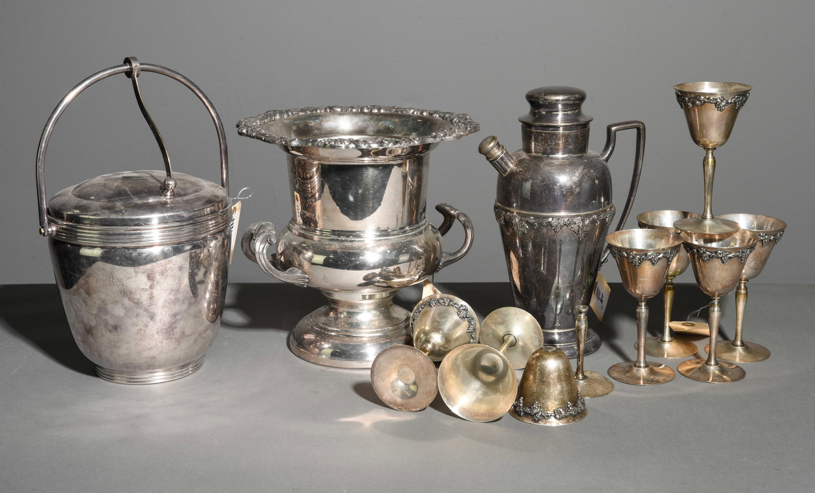 11pcs - Silver / Silverplate Champagne Chiller, Etc. (1 of 8)