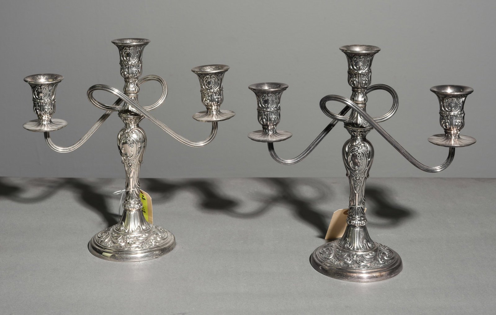 W.M. Rogers Pair of Weighted Silver Candlesticks (1 of 6)