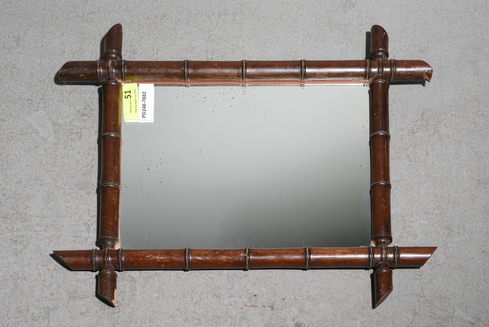 Faux Bamboo Framed Mirror #3 (1 of 2)