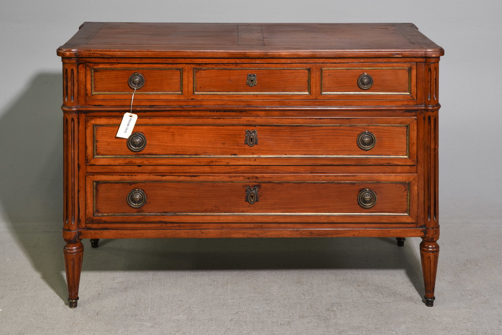 Louis XVI Style Cherry Three Drawer Chest (1 of 5)