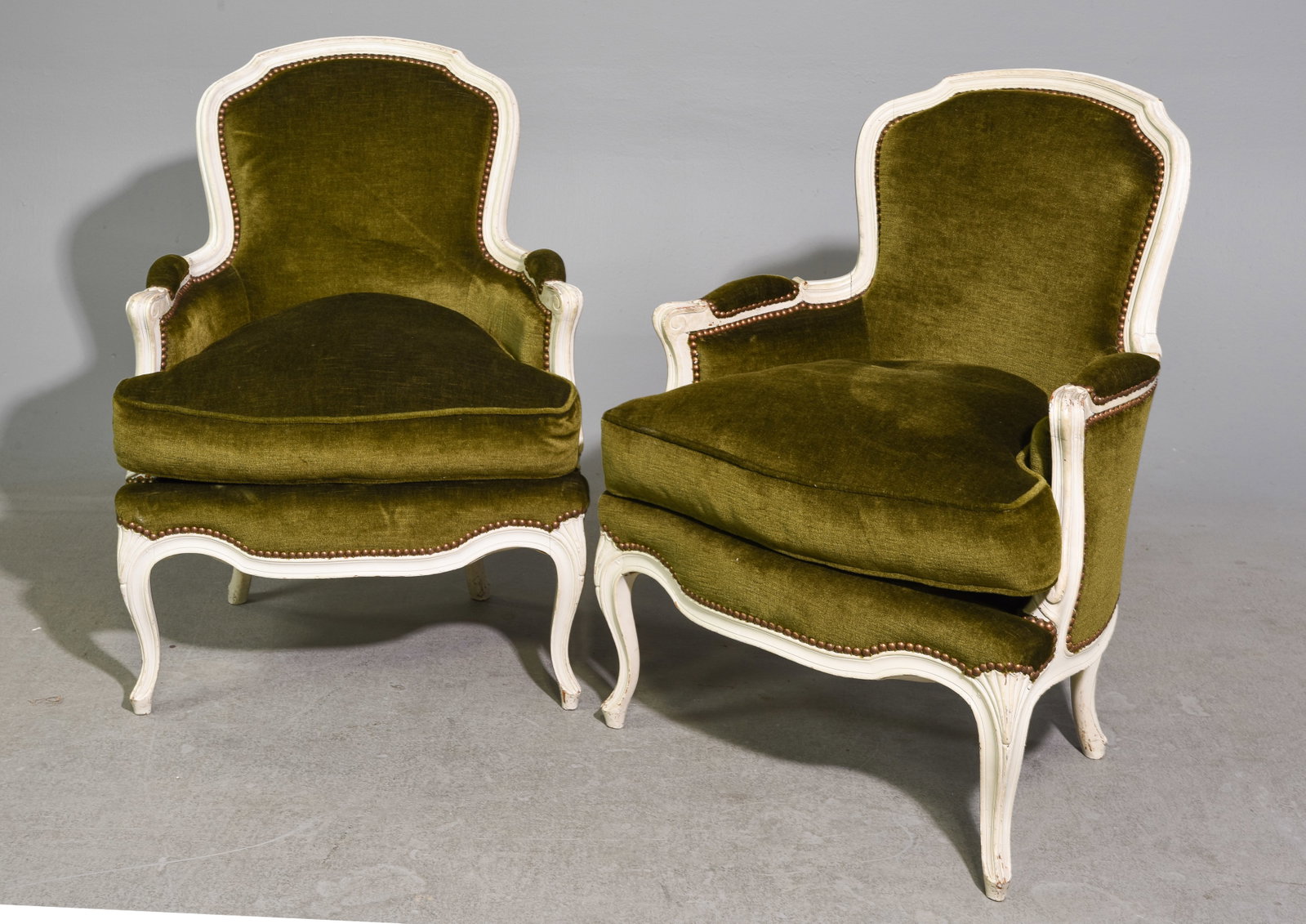 Louis XV Style Pair of Painted Arm Chairs (1 of 5)