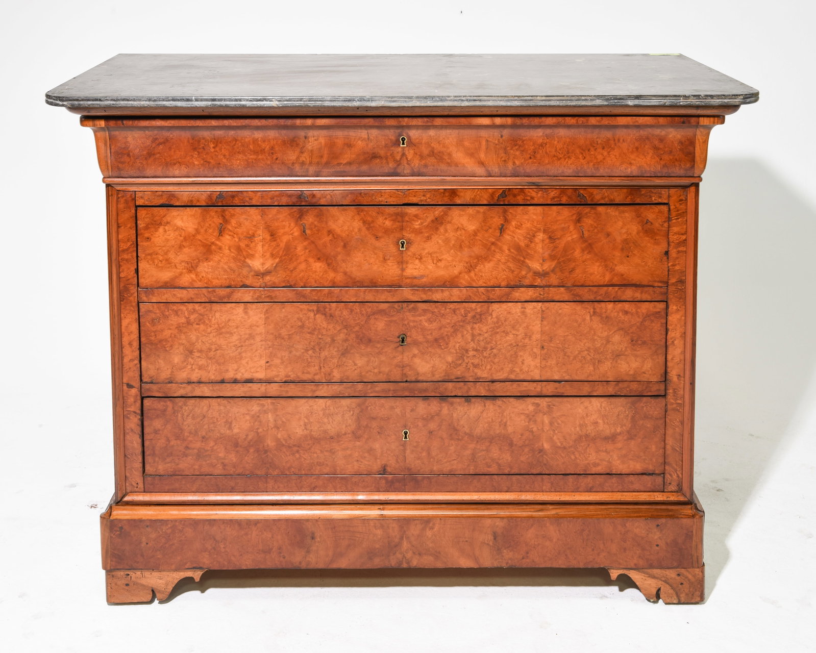 Louis Philippe Style Marble Top Walnut Chest (1 of 7)