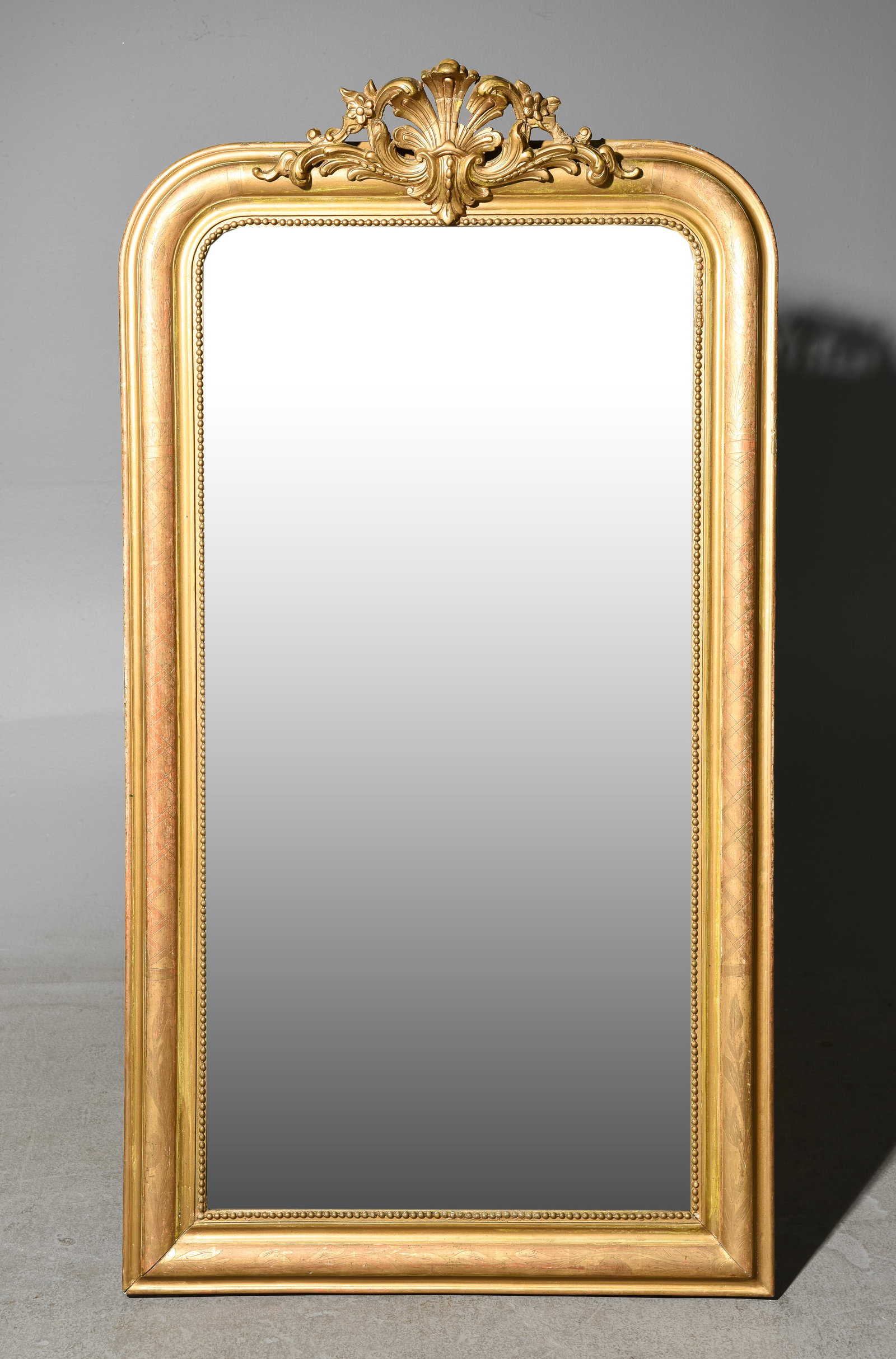 Louis Philippe Style Gold Framed Mirror #3 (1 of 4)