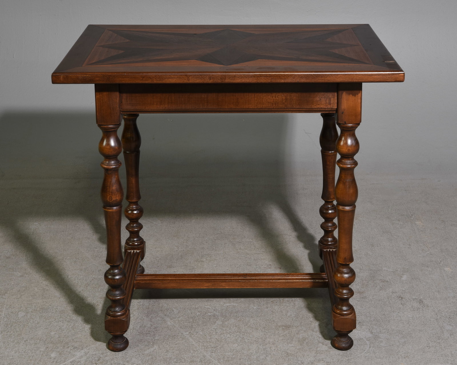 French Walnut Single Drawer Table - 4