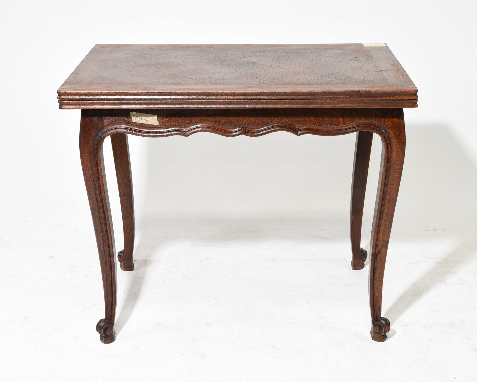 Louis XV Style Oak Flip Top Game / Card Table (1 of 4)