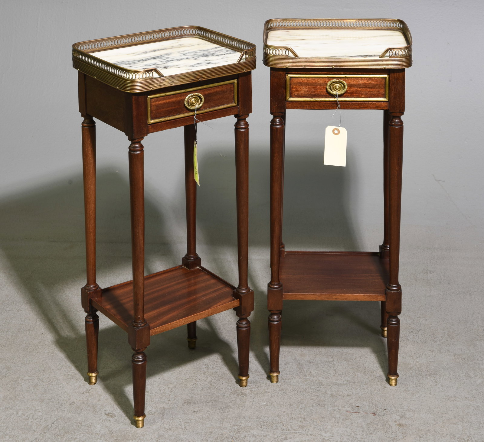 2 Louis XVI Style Marble Top Side Tables (1 of 4)