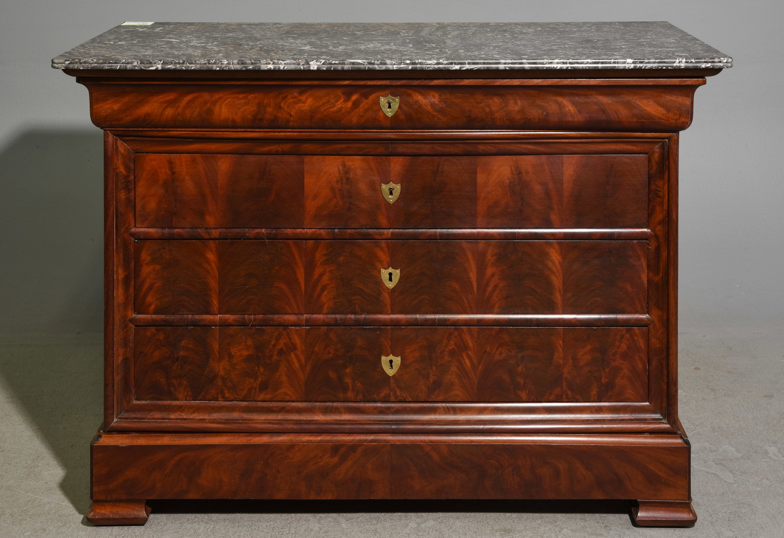 Louis Philippe Style Marble Top Mahogany Chest (1 of 5)