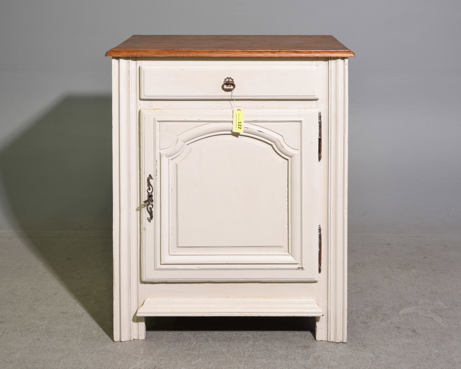 French Painted Oak Jam Cabinet / Cupboard: French Painted Oak Jam Cabinet / Cupboard - 39.5 in tall x 32.5 x 21