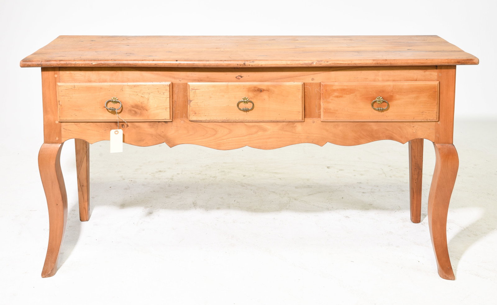 British Pine Three Drawer Console / Hall Table: British Pine Three Drawer Console / Hall Table - 31 in tall x 59 x 17