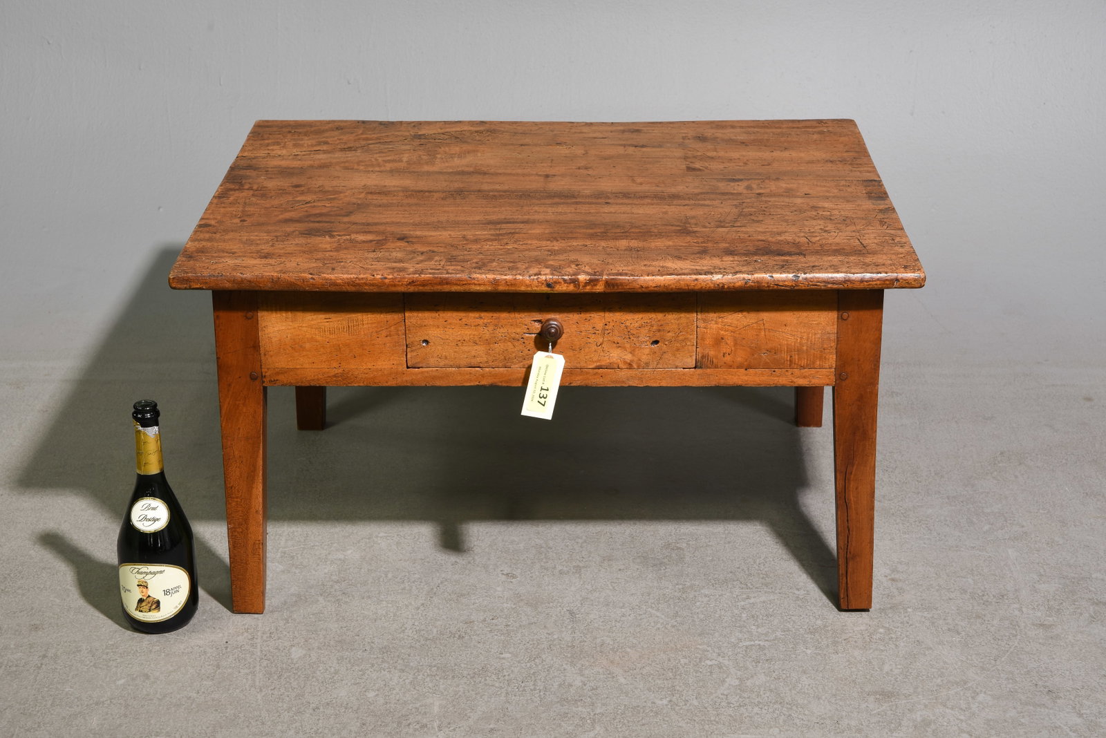 French Rustic Single Drawer Coffee Table (1 of 5)