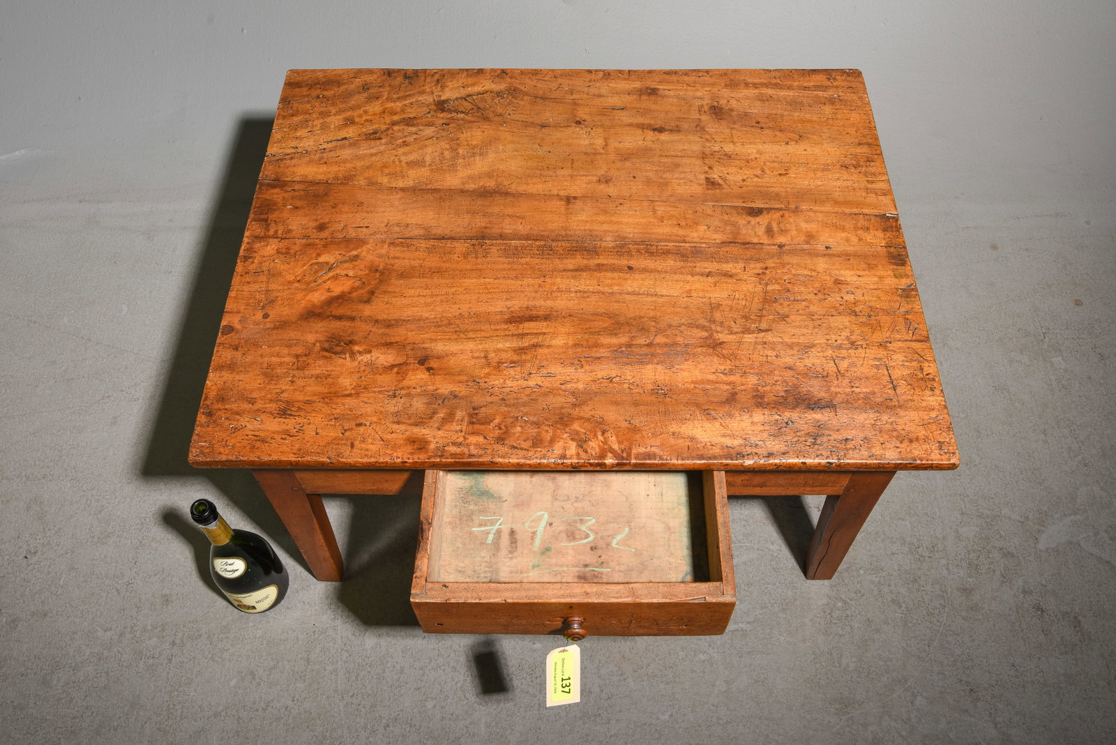 French Rustic Single Drawer Coffee Table - 2