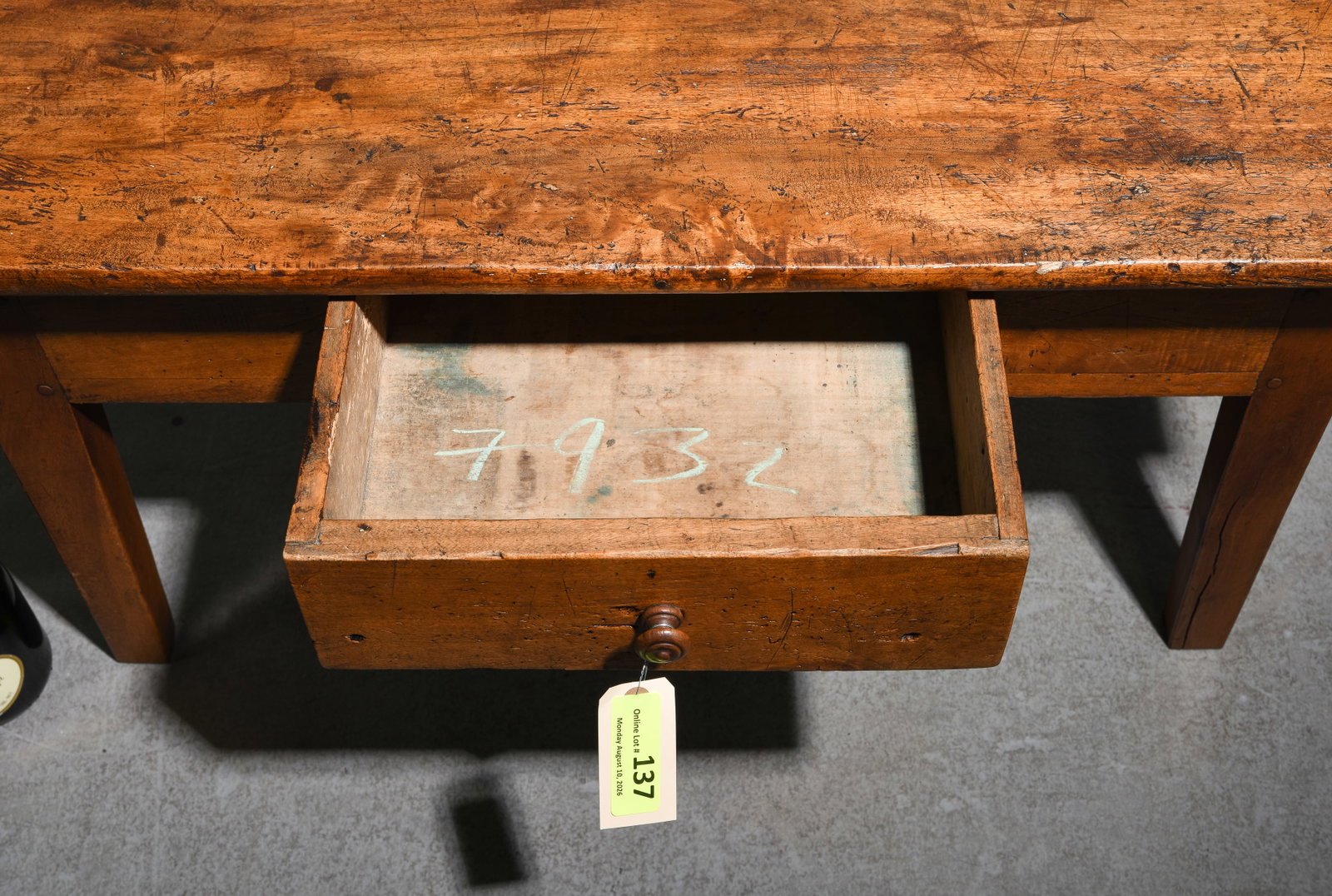 French Rustic Single Drawer Coffee Table - 3
