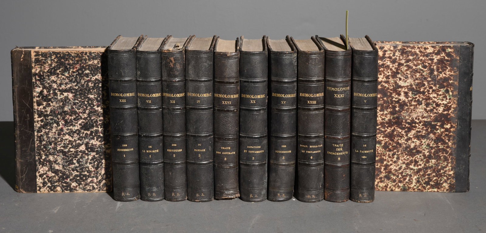 12 French "Demolombe" Books / Novels (1 of 3)