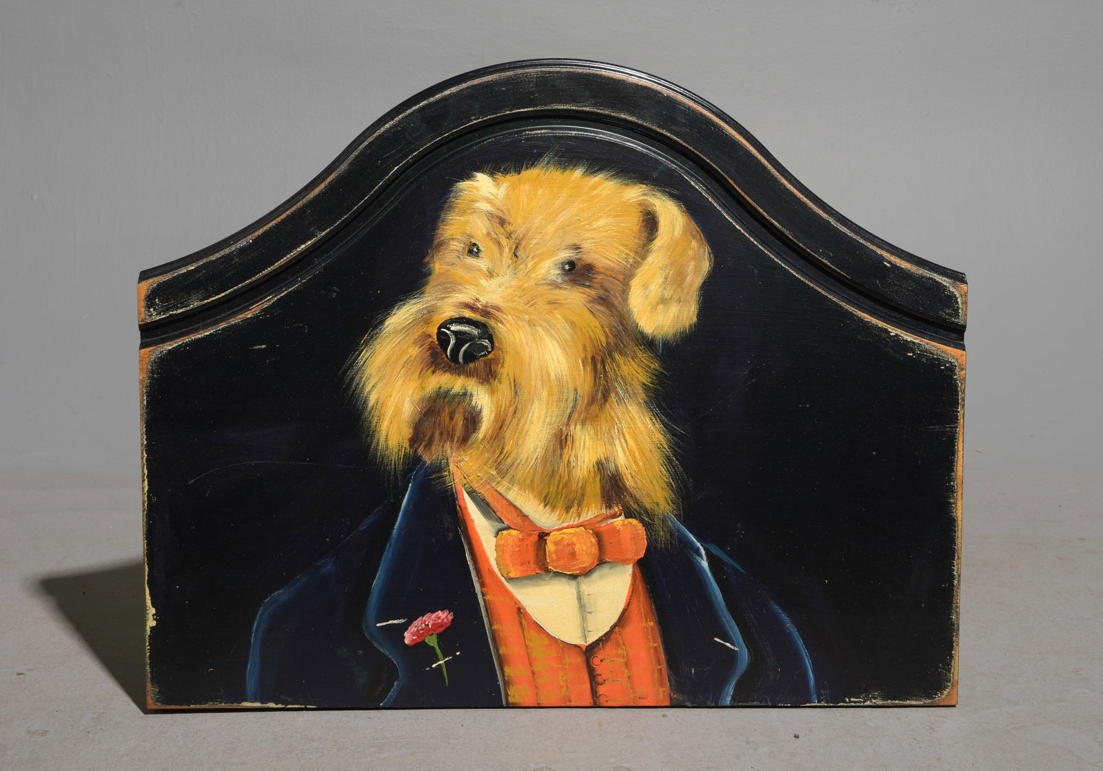 Debonair Terrier Dog Portrait on Board (1 of 4)