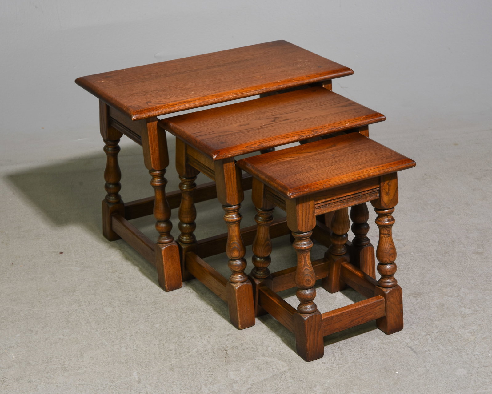 British Oak Nest of Three Tables #2 (1 of 5)