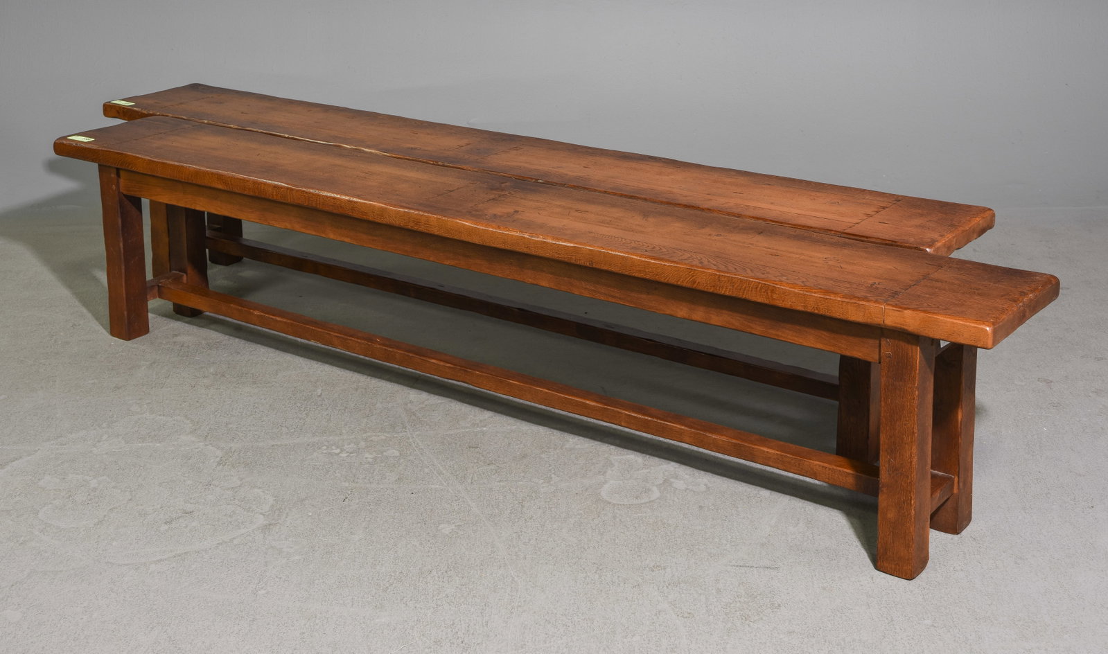 British Oak Pair of Farmhouse Benches (1 of 5)