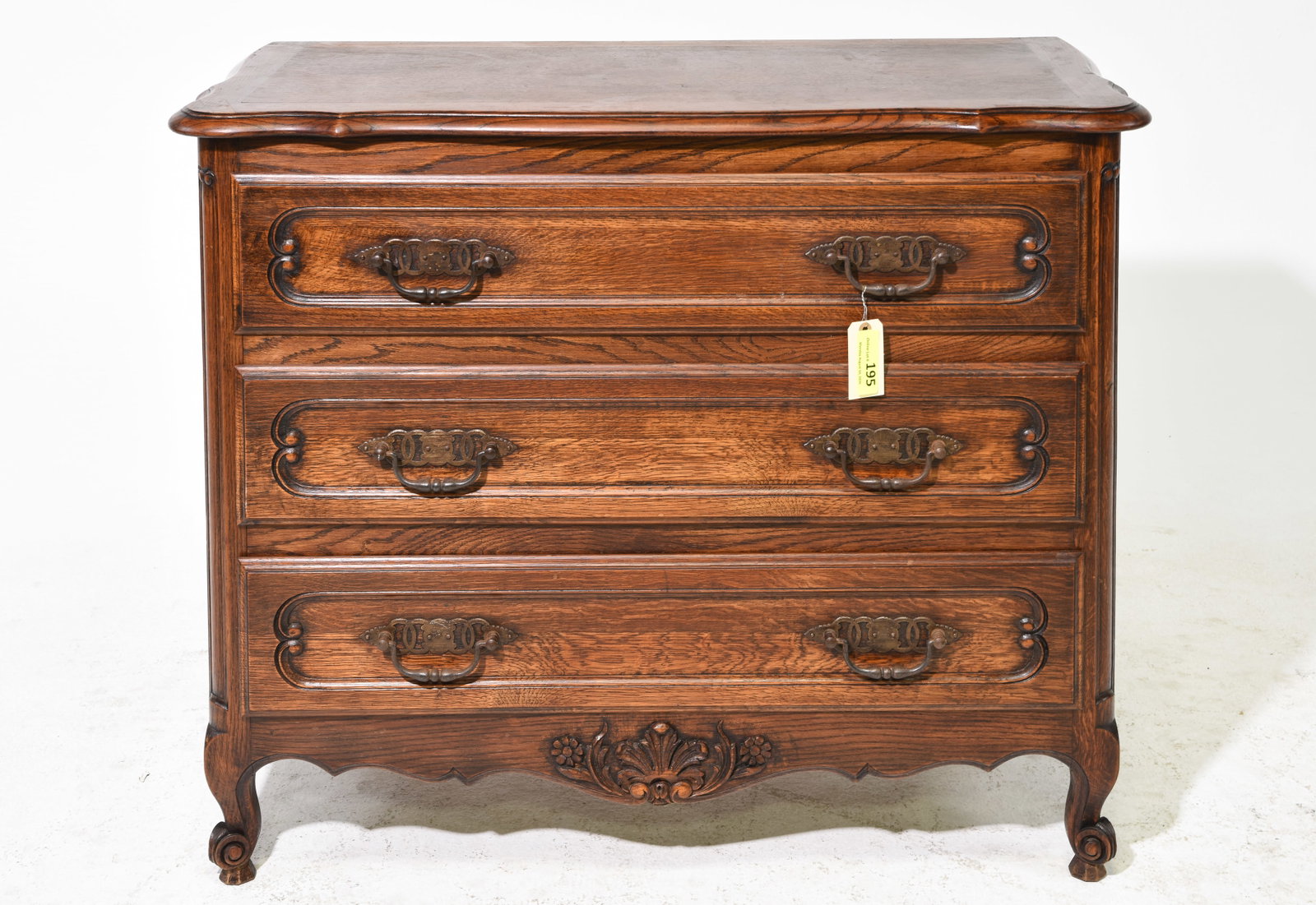 Louis XV Style Oak Three Drawer Chest (1 of 6)