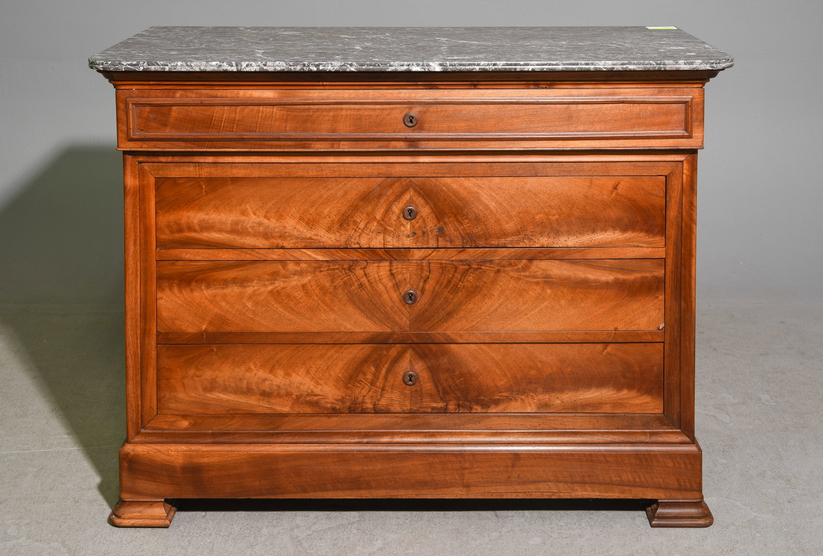 Louis Philippe Style Marble Top Walnut Chest (1 of 5)