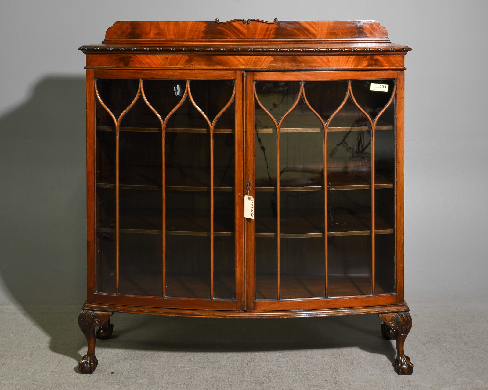 British Mahogany Ball & Claw Bookcase (1 of 5)
