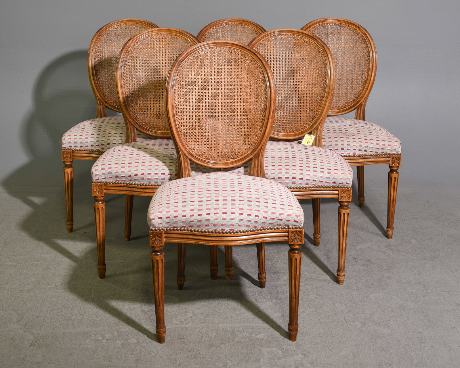 Louis XVI Style Set of 6 Caned Chairs (1 of 6)