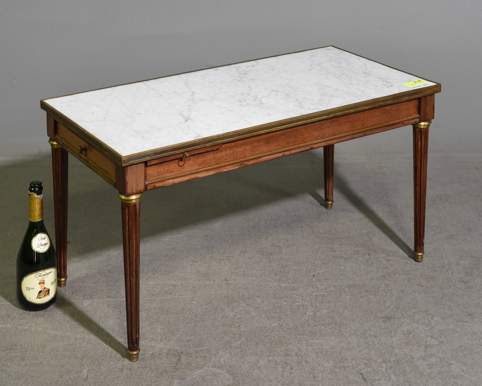 Louis XVI Style White Marble Top Coffee Table (1 of 4)